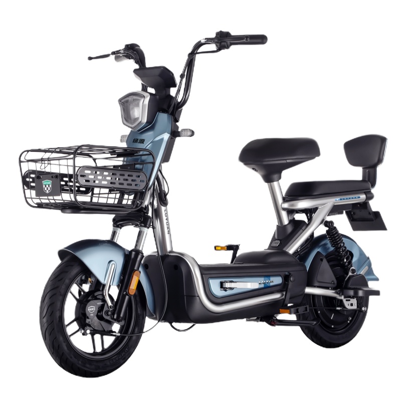 绿源48V24A可提锂电池电动自行车FAE男女士通勤代步新国标电瓶车 曜夜黑