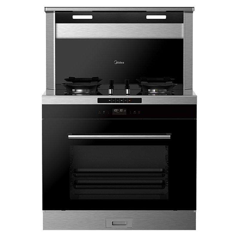 美的(Midea)蒸箱款集成灶JJZT-90Z08-G 抽油烟机燃气灶蒸箱套装 厨房环保灶多功能一体灶台(天然气)