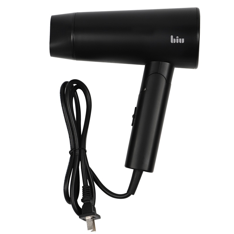 苏宁小Biu折叠电吹风 1300W黑色大功率折叠式吹风机三挡风速干护发电吹风SH-DC02