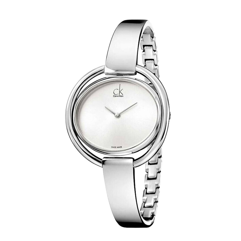 卡文克莱CK手表女士休闲玫瑰金色石英表 K4F2N116