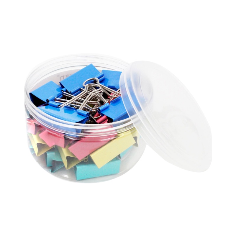 得培力(Depli) D-14彩色金属多功能长尾夹 燕尾夹 小票夹25mm 48个/盒