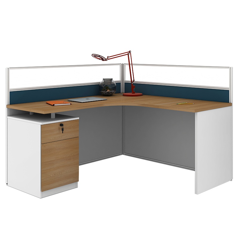 盛世之家 屏风工位简约现代职员屏风电脑桌椅套装卡座财务办公室员工隔断工位办工桌 L型 P-RFC1BS