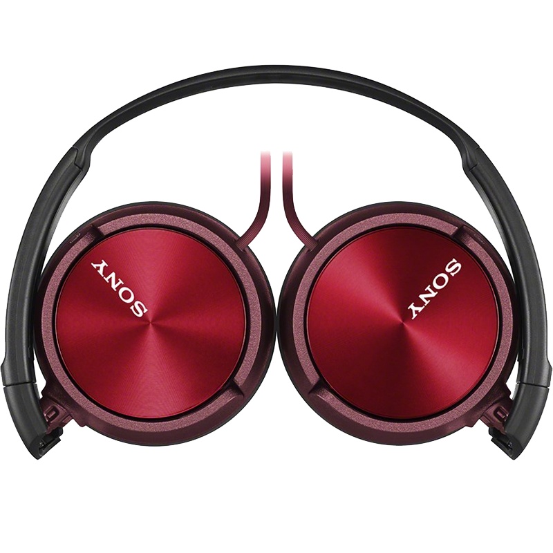 索尼（SONY） MDR-ZX310 耳机头戴式有线电脑重低音可折叠便携 红色