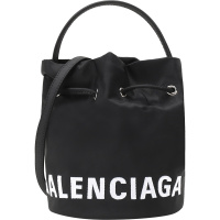 BALENCIAGA 巴黎世家 女士Wheel系列织物手提单肩斜挎包抽绳水桶包 619458 H854N