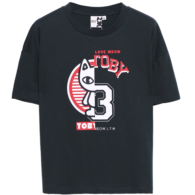 a02新款2020时尚个性卡通印花休闲港味宽松T恤女夏潮DVV2D0141KT