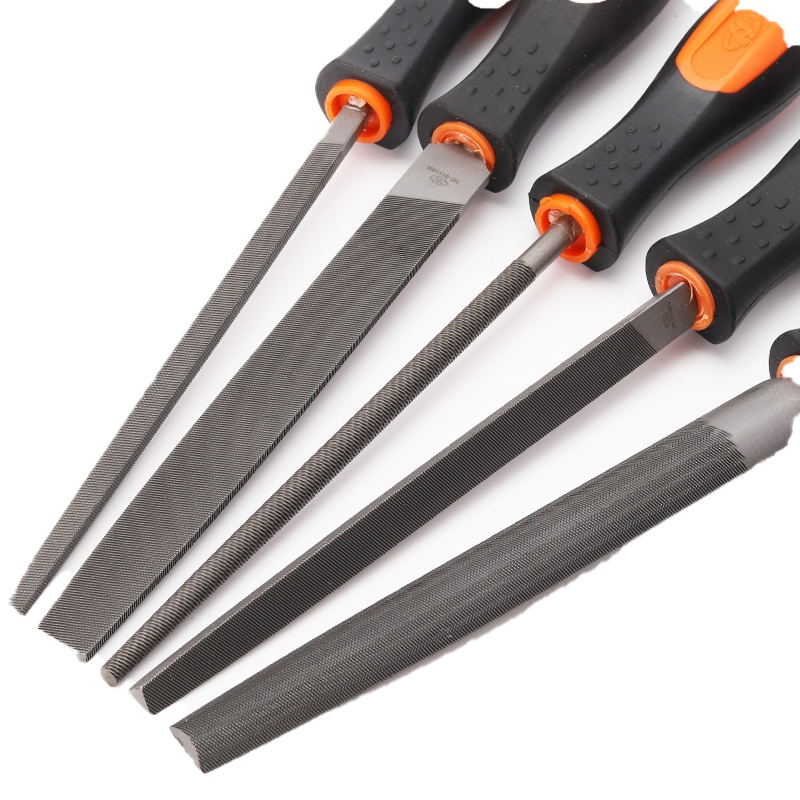 华丰巨箭(HUAFENG BIG ARROW)国际款中齿半圆锉（双色套柄）HF-6112208G/5支