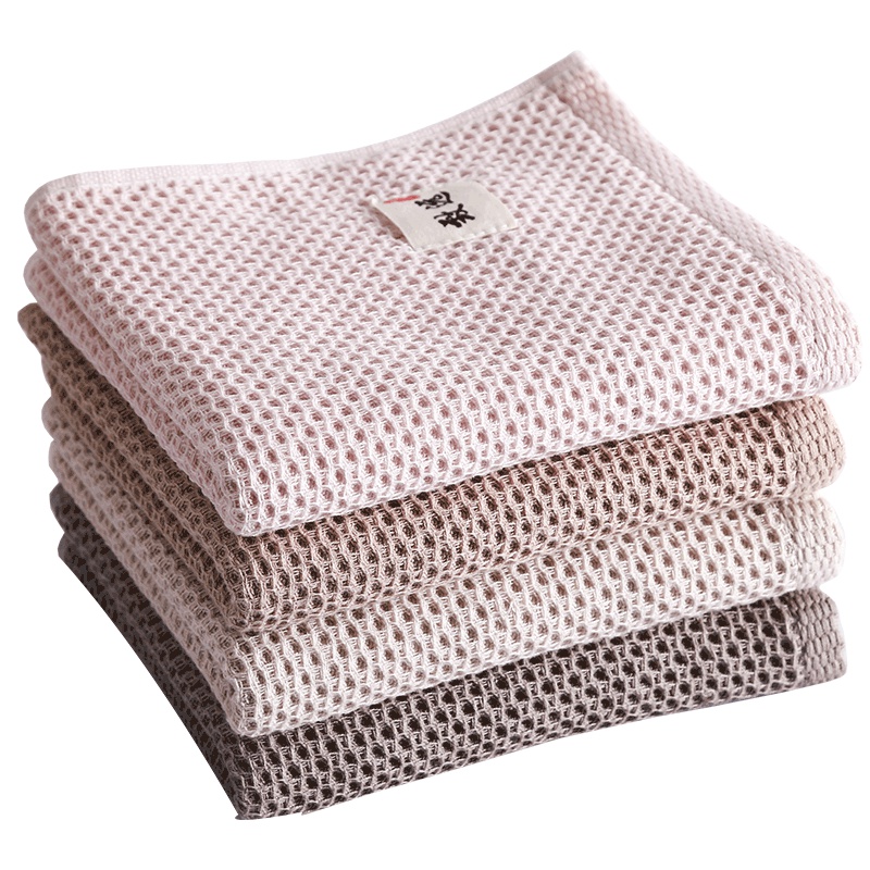 金号纱布毛巾纯棉成人柔软吸水 洗脸家用中空纱毛巾2条装70*33cm