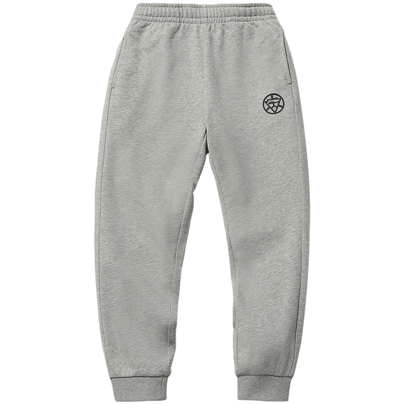 李宁童装卫裤男小大童运动生活系列潮流反光裤子收口运动长裤