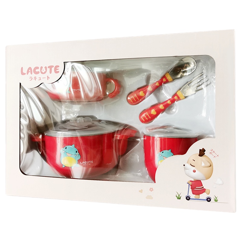 LACUTE 餐具五件套 婴幼童餐具套装 五合一