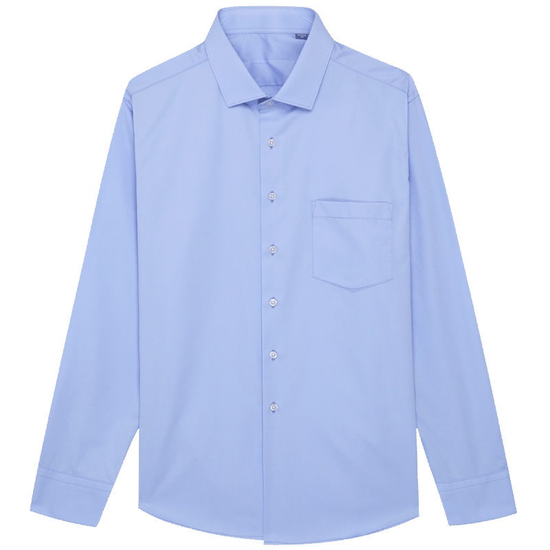 HODO红豆男装 男士春秋长袖衬衫纯色舒适小方领商务衬衫男