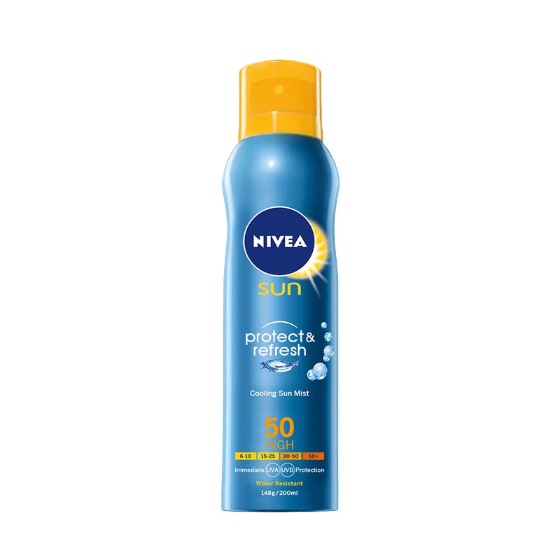 妮维雅(NIVEA)冰爽透明防晒气雾200ml(防晒喷雾 户外SPF50 德国进口 男女护肤适用)