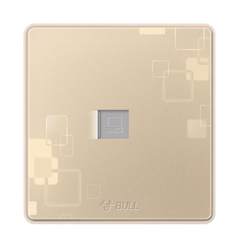 公牛(BULL) G18系列 一位电脑插座(打线型) 86型插座面板 G18T102A 玫瑰金 暗装 (单位;件)