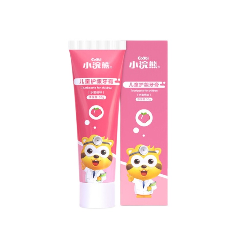 小浣熊儿童护龈牙膏水蜜桃味50g