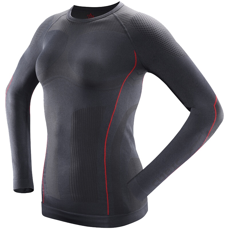 凯乐石冬季双重保暖内衣裤女低圆领旅行打底衫加绒弹力内衣套装