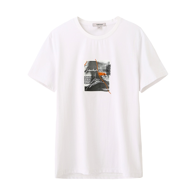 商场同款马克华菲男装2018夏季新款短袖T恤男莫代尔棉上衣