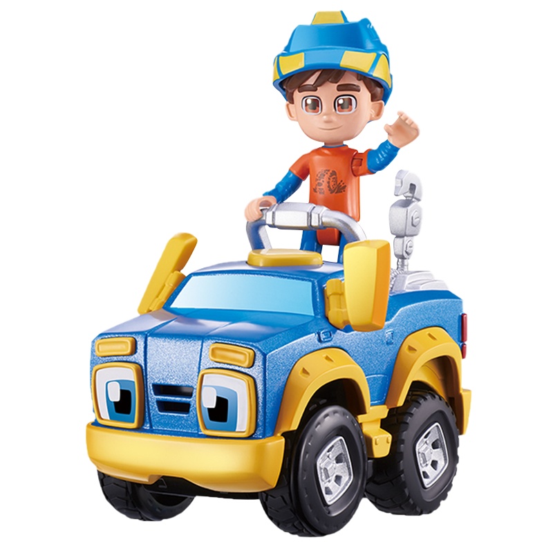奥迪双钻机灵宠物车电动玩具儿童卡通形象小汽车阿宝和小刚精灵