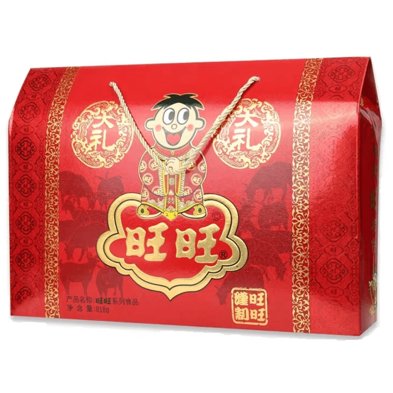 旺旺大礼包818g大礼盒年货整箱零食春节礼品批发巨型超大组合装