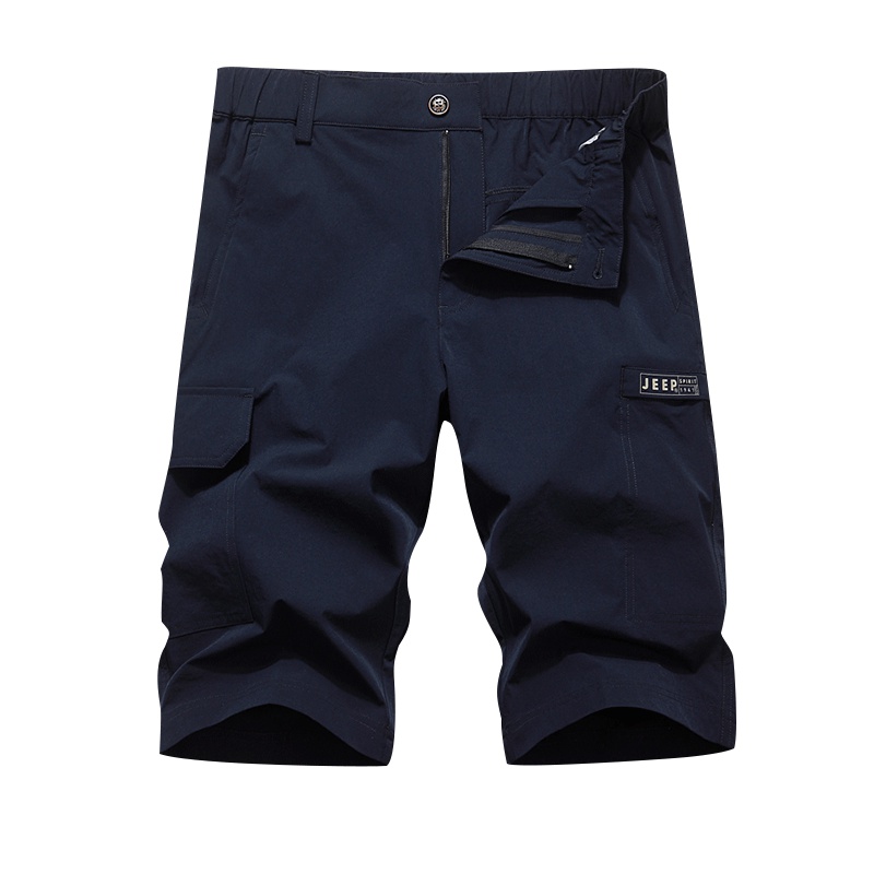 JEEP2019夏季男士速干短裤休闲五分裤中腰直筒大码男裤