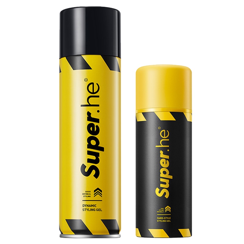 极男定型喷雾男士干胶发胶强蓬松清香啫喱水摩丝发蜡头发造型套装定型水