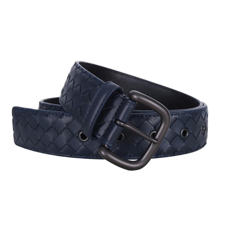 [优品]Bottega Veneta 葆蝶家 男士蓝色皮革腰带 173784-V4650-4013 深蓝色100CM