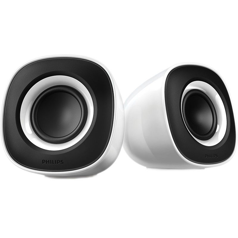 飞利浦(PHILIPS)SPA2201蓝牙台式电脑小音箱 低音炮迷你音响 USB笔记本多媒体震撼重低音 白色