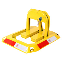 趣行 车位锁反光八角O型地锁 一体冲压外壳耐压汽车占位锁 车库停车位挡车器