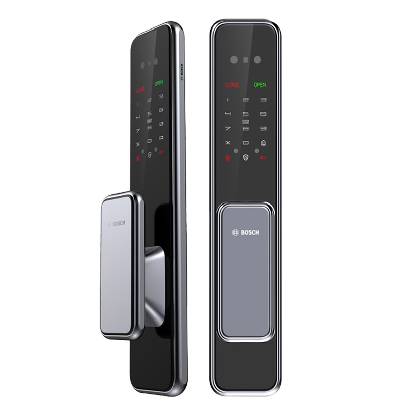 博世(BOSCH)指纹锁智能锁人脸识别智能门锁电子锁智能家居家用防盗门密码磁卡锁 EL600B墨岩灰