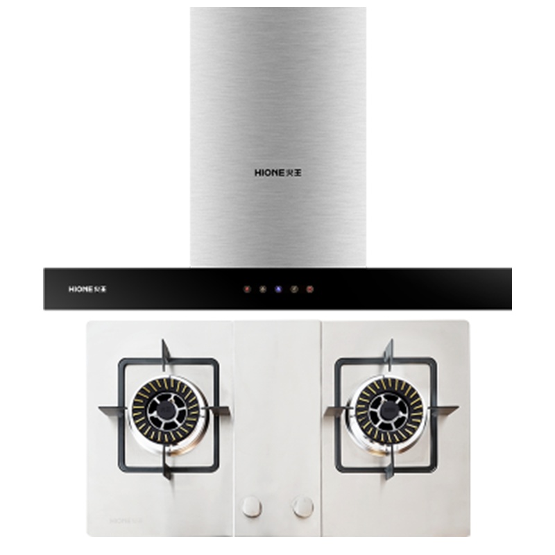 火王(Hione)7011+2WA/S烟灶套装 大吸力T型顶吸式抽油烟机 4.5KW大火力燃气灶