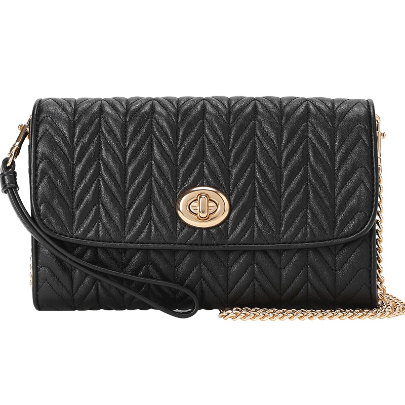 Coach 褶皱款链条斜挎包 F76823