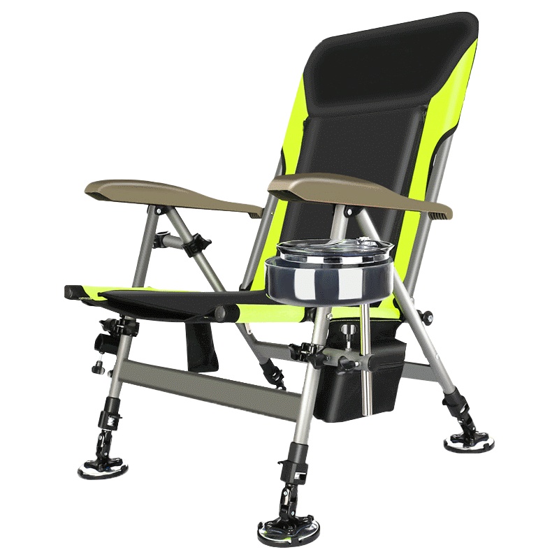 三极户外(Tripolar)TP8855 欧式钓鱼椅可躺式铝合金椅全地形加厚折叠多功能便携钓鱼筏台椅子