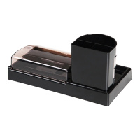 得力(deli) 903 多功能组合办公盒 笔筒 黑色