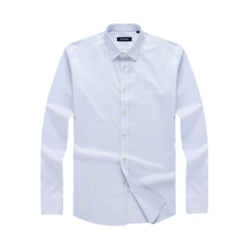 Youngor/雅戈尔秋季新品男士商务正装蓝色DP免烫长袖衬衫125HJA