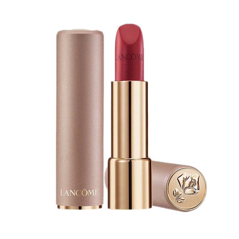 LANCOME 兰蔻196#口红菁纯丝绒雾面哑光唇彩秋冬主打朱砂色胡萝卜色朱砂橘色 热卖【限量款】【随机送兰蔻化妆包】