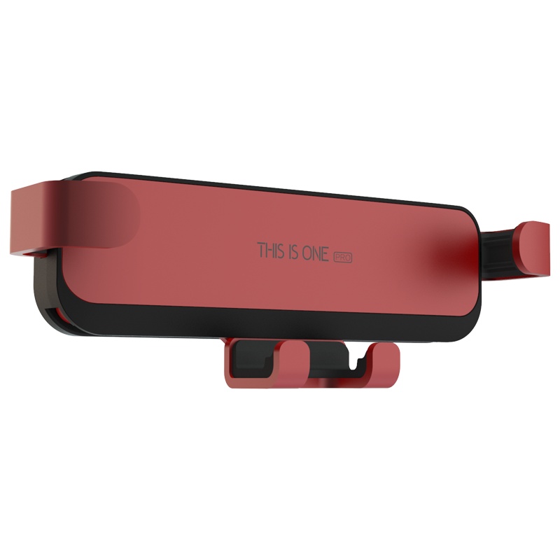 博利良品车载手机支架 出风口重力感应导航支架 车内隐形伸缩卡扣式金属手机夹汽车用品 BL108墨尔本红