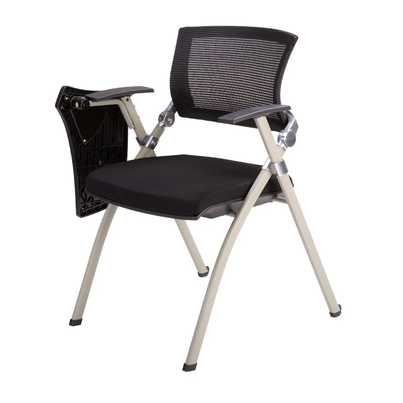 办公家具会议椅 带写字板折叠椅 网布培训椅