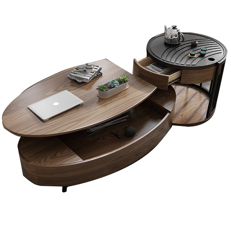 茶台茶艺桌茶桌小型简约阳台桌用的小茶几可移动茶车带轮活动桌椅