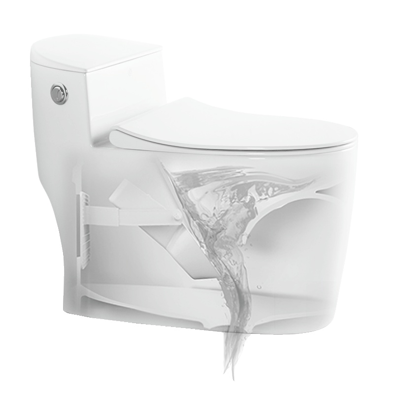 丹芝卫浴DZ9019陶瓷冲落式家用抽水马桶地排直冲直排翻板式坐便器防堵塞超节水直落式翻斗式防臭防漏卫生间坐厕 300MM