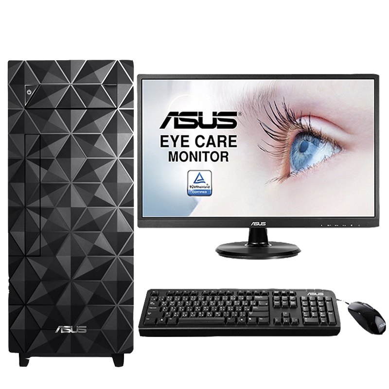 华硕(ASUS)商用台式电脑主机 弘道D700TA(I5 10400 4G 1T+128G DOS)