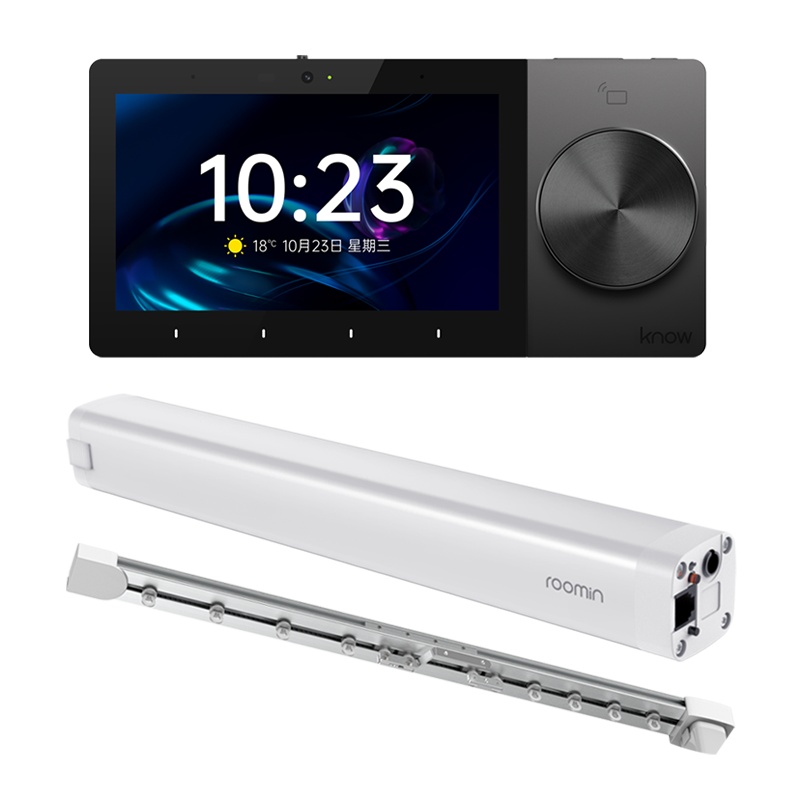 know 如影智能中控inSight 5英寸 智能音箱 全屋智能 支持米家+京鱼座 5英寸智能中控+智能窗帘 窗帘套包