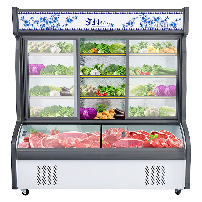 雪村(Xuecun) HY-2500 2.5米 点菜柜 商用展示柜 上冷藏柜下微冻柜 保鲜柜 麻辣烫柜 冰柜 商用冷柜
