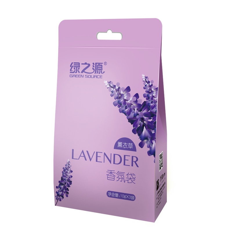 绿之源 薰衣草香氛袋 衣柜卧室新车芳香剂室内精油香袋除味香包(10g*3袋)