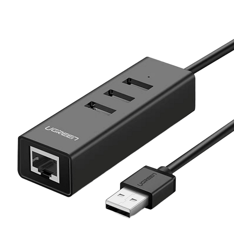 绿联usb转网口网线转换器分线扩展有线以太转接插口 网络接头适用于苹果macbookairpro笔记本电脑