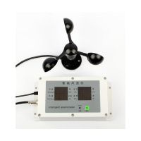 瑞锌 塔吊用风速仪风速计建筑工地气象施工风力风级温度分体式 主机配塑料传感器