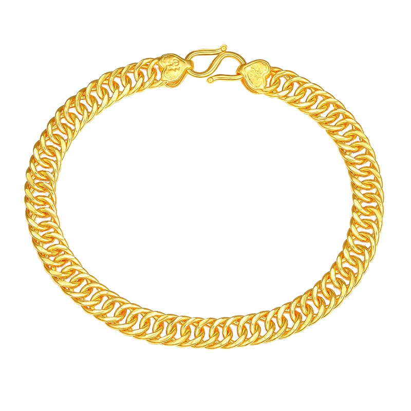 壹仟俩黄金土豪老板手链男士款马鞭大气金手链婚庆生日黄金手链饰品计价黄金饰品