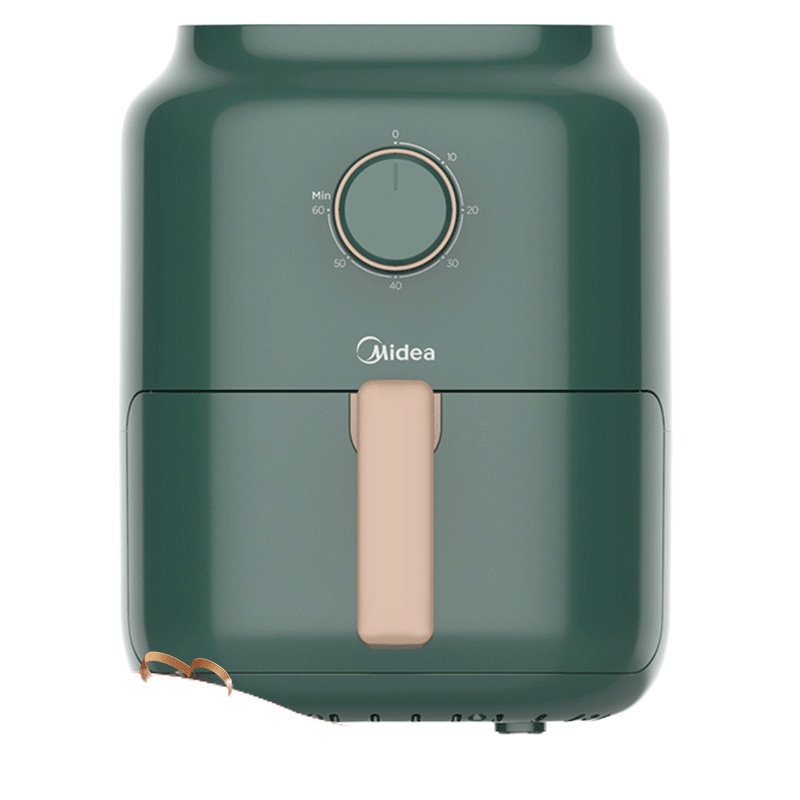 美的(Midea) 空气炸锅 MF-KZ30E201 不粘涂层 热风循环 家用 多功能 薯条机 电炸锅 3L大容量 绿色