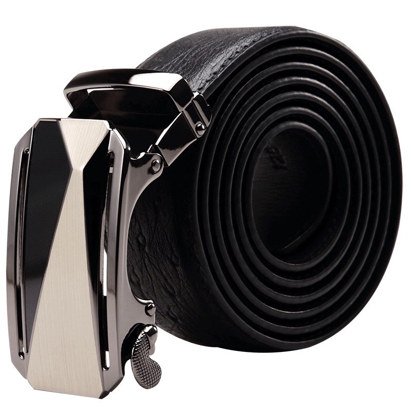 雅鹿男装休闲商务牛皮腰带时尚个性自动扣男士皮带礼盒AS18SDPX1903