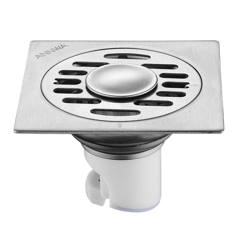 安华(ANNWA)卫浴卫生间直落式不锈钢密封地漏一体成型洗衣机防堵大排量