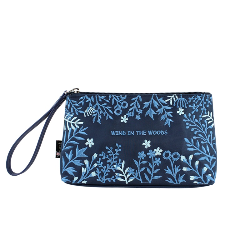 花间公主林中之风2021春季刺绣尼龙布文艺手腕包手拿清新气质女包