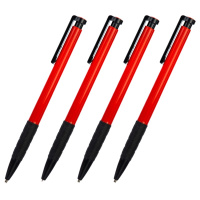 得力6546圆珠笔0.7mm (红) 36只/盒 办公文具 原珠笔 油笔 按动圆珠笔