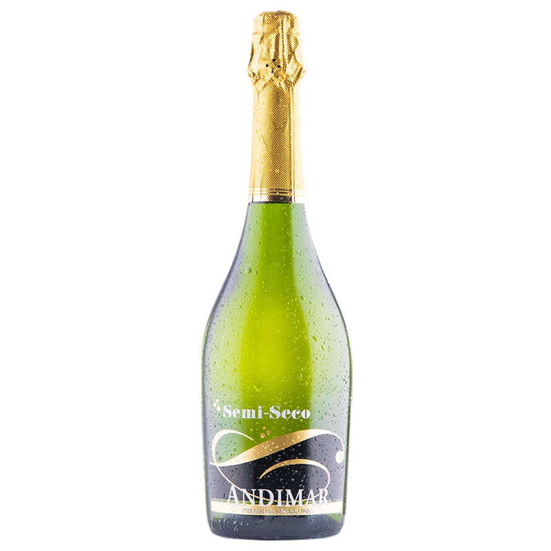 西班牙原瓶进口起泡酒 爱之湾(ANDIMAR)黑标微甜气泡葡萄酒750ml单支装
